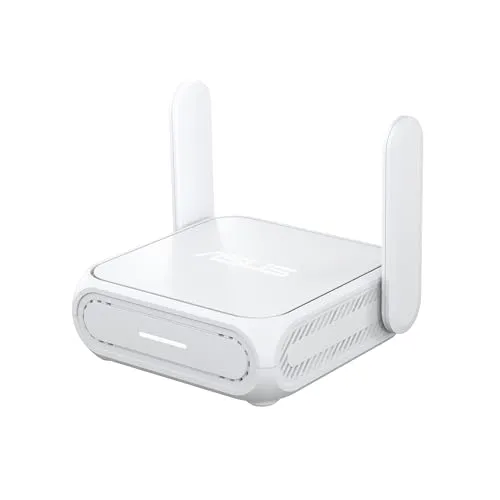ASUS RP-BE58 Go - Leistungsstarker WLAN-Repeater - Router für eine erweiterte WLAN-Abdeckung, kompakt und ideal für unterwegs, sorgt für stabile Verbindungen in jedem Raum.