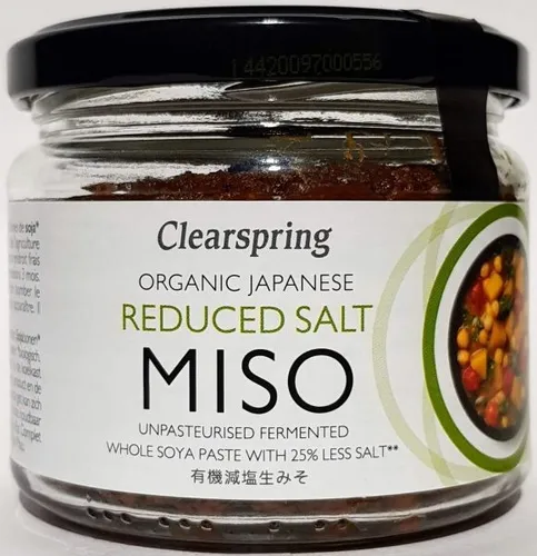Clearspring Bio Salzarmes Genmai Miso 270g Japan, Reis Miso, unpasteurisiert