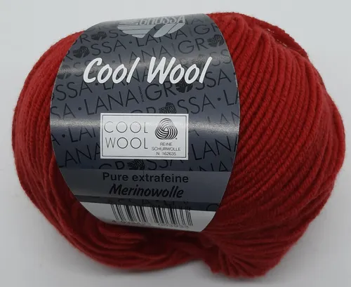 :  50 g LG Cool Wool,  Pt. 55456 Fb. 514 rot  #6081 110 €/kg