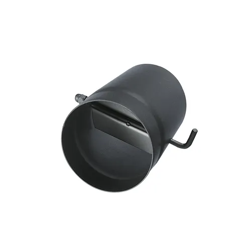 Rauchrohr mit Sperrer 0,25m ø 120 schwarz - Aschesauger für Kaminöfen, hochwertiges geschweißtes Stahlrohr mit 2mm Wandstärke, ideal für sichere und effiziente Nutzung bei festen und flüssigen Brennstoffen.