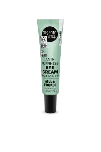 Organic Shop Anti-Schwellungen Augencreme für alle Hauttypen Avocado und Aloe (30ml)