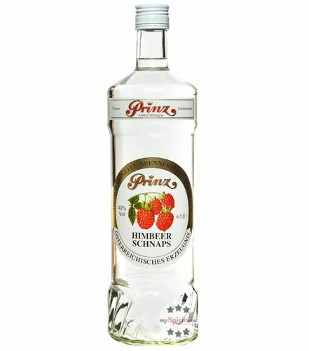 Prinz Himbeer Schnaps 1L - Adventskalender mit fruchtigem Himbeer-Schnaps von Feinbrennerei Prinz ✔ Intensiver Beerengeschmack, besonders weich und schonend destilliert ✔ Perfekt für die festliche Saison!