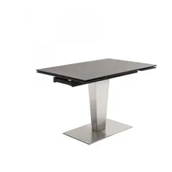 MCA FURNITURE PESARO Auszugstisch 120-180 cm - Moderner Esstisch mit ausziehbarer Tischplatte aus Keramik und Sicherheitsglas, ideal für 4-6 Personen, schafft eine elegante Atmosphäre in Deinem Zuhause.