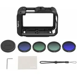 SmallRig Kamerakäfig-Kit für DJI Osmo Action 6 mit ND-Filter-Kit - Kamerakäfig für optimalen Schutz und Zubehörmontage, ideal für die DJI Osmo Action 6. Inklusive ND-Filter für kreative Aufnahmen. Perfekt für Filmemacher und Hobbyfotografen.