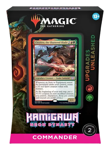 Kamigawa Neon Dynasty - Commander Deck: Upgrades Unleashed - TCG OVP Decks & Starter, strategisch optimiertes Deck für spannende Magic: The Gathering Spiele.