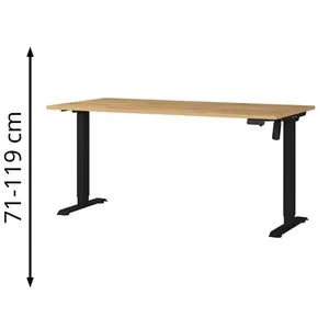 Schreibtisch GERMANIA "Profi 3.0", elektrisch höhenverstellbar, schwarz - Kinderschreibtische, ergonomisch und individuell anpassbar für komfortables Arbeiten, Made in Germany