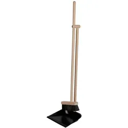 BURI Kehrgarnitur Steh Kehrgarnitur ohne Bücken - Praktisches Besen Set mit ergonomischem Design, ideal für müheloses Kehren ohne Bücken, aus hochwertigem Holz und Pferdehaar für optimale Reinigung.