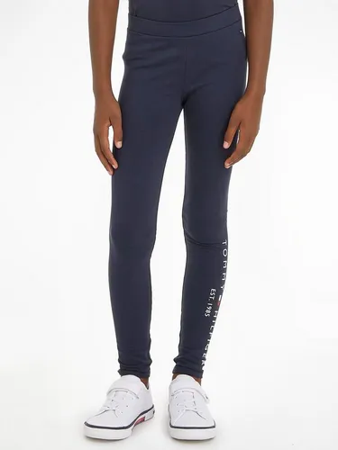 Tommy Hilfiger ESSENTIAL LEGGING - Stretchhosen mit elastischem Bund und Tommy Hilfiger Logo-Schriftzug auf dem linken Bein, ideal für einen sportlichen Look und hohen Tragekomfort.
