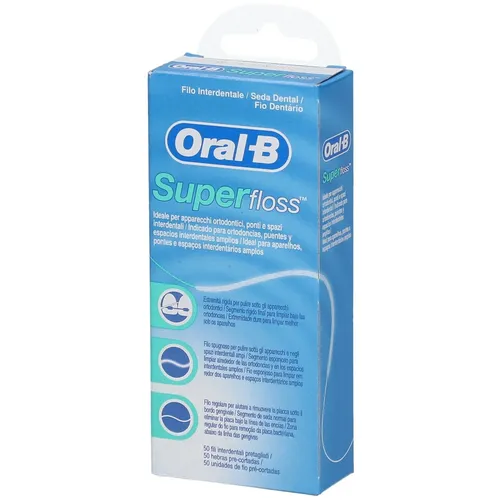SuperFloss™ Filo Interdentale Oral-B® 50 Fili Pre-Tagliati