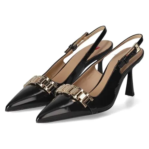 HÖGL Damen Slingpumps Schwarz Lackleder - Elegante Pumps aus hochwertigem Lackleder, ideal für besondere Anlässe oder das Büro, in klassischem Schwarz erhältlich.