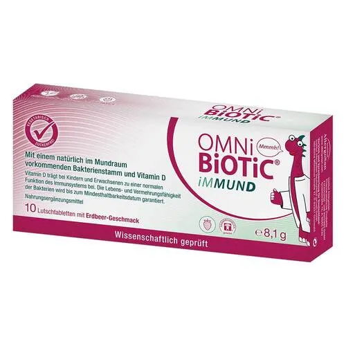 Omni BiOTiC iMMUND Lutschtabletten 10 St - Praktische Lutschtabletten für die tägliche Unterstützung. Ideal für unterwegs, einfach zu dosieren und angenehm im Geschmack.