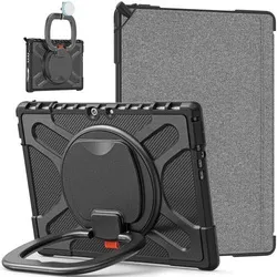 Für Microsoft Surface Pro 8 360 Grad Schwarz Tablet Tasche Etuis Case Hülle Neu