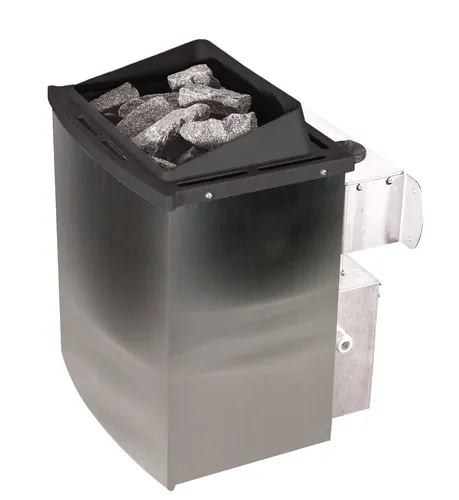 Karibu 9 kW Saunaofen mit integrierter Steuerung - Energiesparender 9 kW Saunaofen für Ihre Sauna, ausgestattet mit einer integrierten Steuerung und hochwertigem Edelstahl-Außenmantel für optimale Sicherheit und Langlebigkeit.