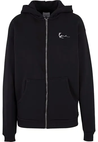 Karl Kani Herren KM-ZH011-001-01 KK Chest Signature Essential Zip Hoodie S Black - Kapuzenpullover für Herren, vielseitig einsetzbar mit Reißverschluss für optimale Temperaturkontrolle und bequemer Passform – perfekt für Freizeit und Sport.