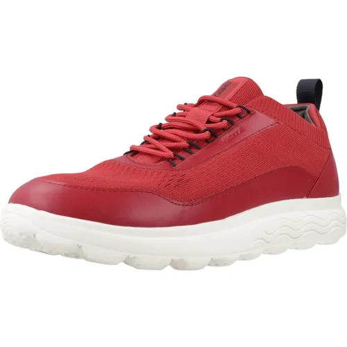 Geox Herren U SPHERICA Sneaker, DK RED, 42 EU