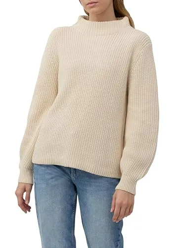 S.OLIVER Damen Strickpullover in Beige, Gr. 38 - Bequemer Damen-Pullover aus 60% Baumwolle, ideal für den Alltag. Mit relaxed fit und Strukturmuster für einen lässigen Look, taillenbedeckt und pflegeleicht.