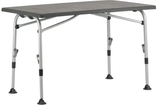 WESTFIELD Superb 100 Campingtisch 100 x 68 cm - Camping-Möbel mit robuster Kunststofftischplatte, stufenlos höhenverstellbar von 63 bis 74 cm für optimale Anpassung an Unebenheiten.