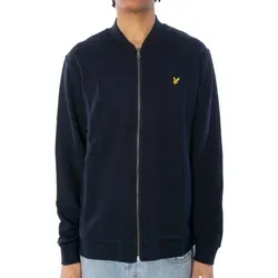 Lyle & Scott Sweatjacke Loopback Jersey blau M - Funktionsjacke aus 100% Baumwolle, klassischer Stil in dark navy, mit praktischen seitlichen Eingrifftaschen und Logo-Stitch für einen sportlichen Look.
