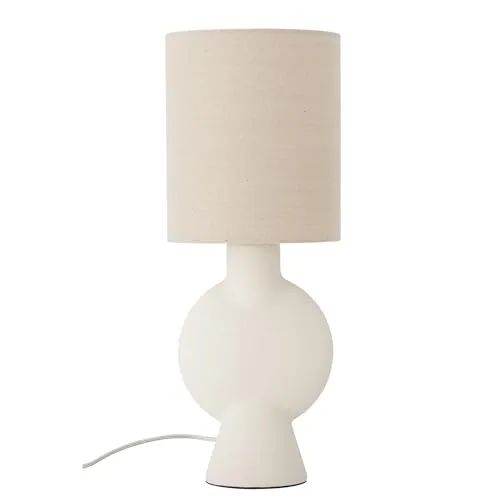 Bloomingville [W] Sergio Tischlampe, Natur, Steingut - Elegante Tischlampe aus Steingut, ideal für stimmungsvolle Beleuchtung in jedem Raum, Maße: D20,5xH54,5 cm
