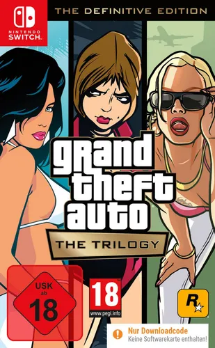 Grand Theft Auto: The Trilogy - Definitive Edition [Nintendo Switch] - Switch Adventure Game mit drei ikonischen Städten und epischen Geschichten, überarbeitet für neue Generation mit verbesserten Grafiken und Steuerung.