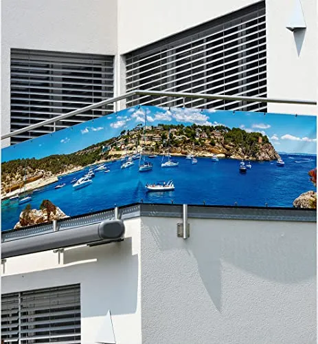 MyMaxxi Balkon Sichtschutz | Strand 02 3 x 0,9m - Gartensichtschutz mit wetterfester, blickdichter Balkonverkleidung - gestalten Sie Ihre Terrasse individuell mit Ihrem Wunschmotiv und genießen Sie mehr Privatsphäre!
