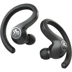 JLab JBuds Air Sport Schwarz - True Wireless In-Ear-Kopfhörer - Kopfhörer mit 40 Stunden Akkulaufzeit, ideal für Sport und unterwegs, mit sicherem Sitz und Bluetooth-Konnektivität.