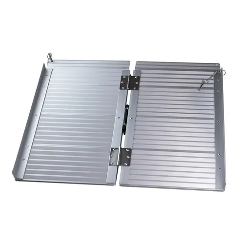 DEMA Auffahrrampe AR300, klappbar, 270kg Tragkraft - Auffahrrampe aus Aluminium mit 270 kg Tragkraft, ideal für Rollstühle und Motorräder. Klappbar und leicht, perfekt zum Überbrücken von Treppenstufen.