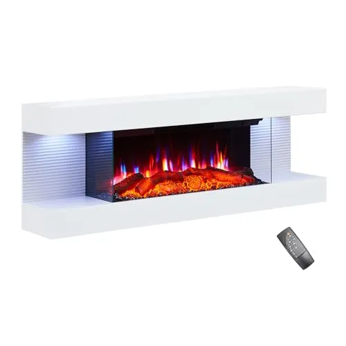 Balderia Elektrokamin Lumina – Standkamin mit 2000W Heizung und 3D-Flammeneffekt - Elektrokamin mit Fernbedienung, Timer und Thermostat für gemütliche Wärme und stimmungsvolles Ambiente in jedem Raum.