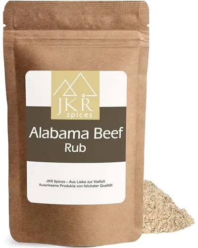 JKR Spices Alabama Beef Rub 900g, BBQ Gewürzmischung für Rind Steak Brisket Burger, Dry Rub für Smoker Grill Ofen Pfanne, würzig rauchig, im Aromabeutel