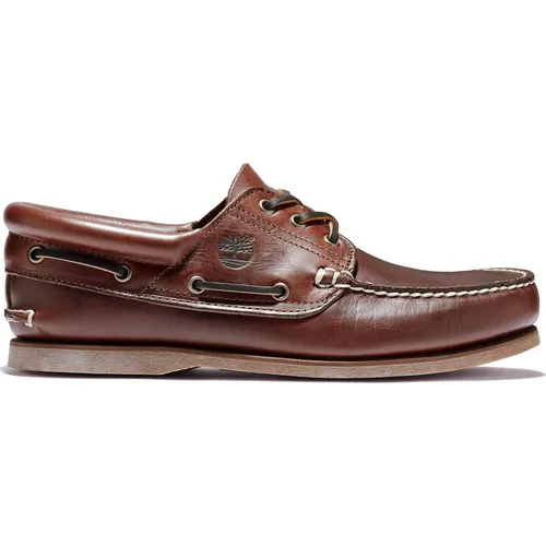 Timberland Herren Halbschuhe CLASSIC BOAT Dunkelbraun - Herren-Halbschuhe aus hochwertigem Glattleder mit atmungsaktivem Futter und rutschhemmender Sohle für optimalen Tragekomfort und eleganten Look.
