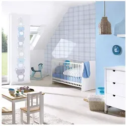 Tadessi Vliestapete Tapete Kinderzimmer M1-No.750, Vliestapete, Blau, Grau, Tapete blau|grau