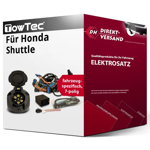 Trail-Tec Elektrosatz 7polig für HONDA SHUTTLE - Zubehör für Anhängerkupplungen mit Anhängerkontrollleuchte für optimale Sicherheit. Einfache Montage dank fahrzeugspezifischer Steckverbindungen und detaillierter Anleitung.