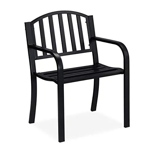Gartenstuhl Metallstuhl für Outdoor und Balkon - Robuster pulverbeschichteter Stahlstuhl, ideal für Garten und Balkon, mit 1 Jahr Herstellergarantie und modernem Design.