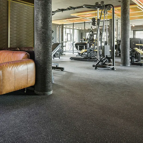 Regupol Sportboden "Everroll", schwer entflammbar - Ideal für Fitnessstudios - Sportmatten mit hoher Rutschfestigkeit und Widerstandsfähigkeit, perfekt für Cardio- und Functional-Training, schwer entflammbar nach Cfl-s1.