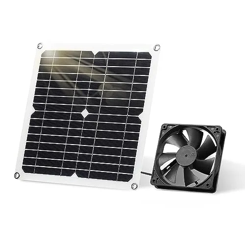 SUNYIMA Solarpanel Fan Kit 12W - Gewächshausbelüftungsanlagen mit wetterfestem Design, ideal für Hühnerställe und Schuppen, entfernt effektiv heiße Luft und Gerüche für frische Luft.