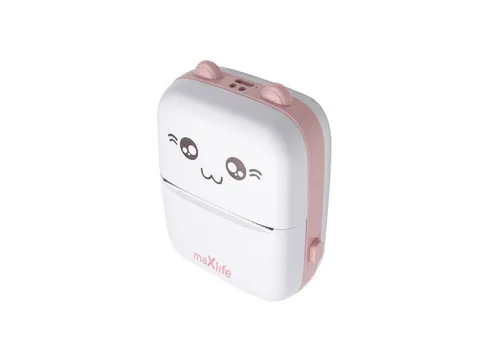 Maxlife Mini Drucker MXTP-100 - Tragbarer Bluetooth Thermodrucker, vielseitig für Fotos, Etiketten und mehr, keine Tinte nötig, einfache Bedienung über App