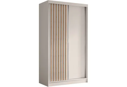 Beautysofa HELIOS Kleiderschrank - Moderner Kleiderschrank mit eleganter Schiebetür und Lamellen-Design, ideal für stilvolle Schlafzimmer; erhältlich in verschiedenen Breiten von 120 bis 240 cm.