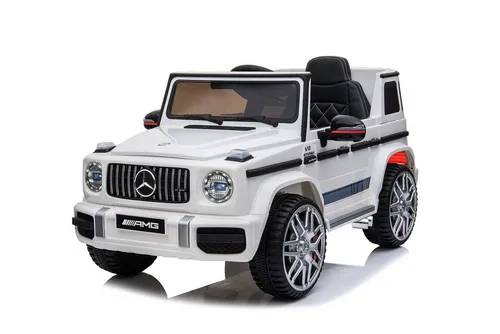 BoGi Elektro-Kinderauto Mercedes G 63 AMG 12V – Fahrspaß für kleine Abenteurer - Stylisches Elektroauto mit 2x25W Motoren, Musik und LED-Lichtern. Ideal für Kinder ab 2 Jahren, sorgt für aufregende Fahrten im Freien.