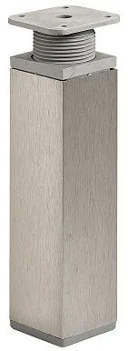 Hettich Möbelfuß 4,0 x 15 - 16,5 cm Edelstahl-Optik - 1 Stück