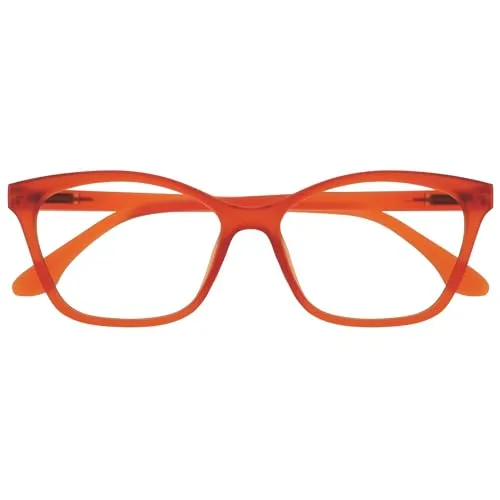 OPULIZE KAT Lesebrille - Cat-Eye Katzenaugen-Fassung - Matt Orange - Herren & Damen - Federscharniere - R59-G - +2.00