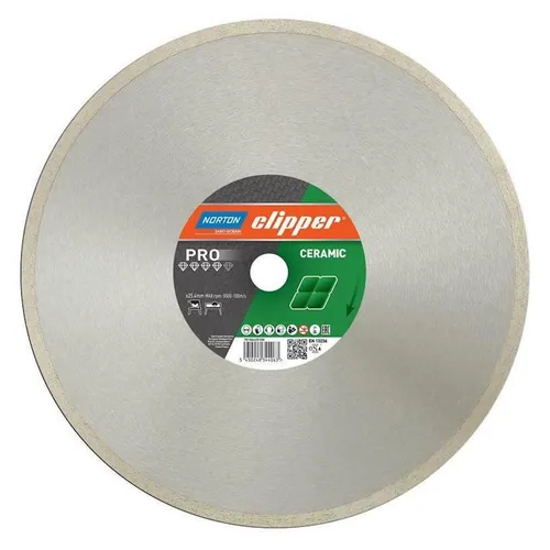 Norton Clipper Pro Ceramic Diamantscheibe 180 mm - Diamantsägeblätter für präzise Schnitte, robustes Design und ideal für keramische Materialien.