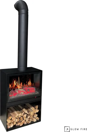 Glow Fire SCM-6 Elektrokamin Screen Motion - Eleganter Elektrokamin mit LED-Glutbett und Heizfunktion. Genießen Sie 3 Flammenfarben und eine regulierbare Heizung (750W-1500W). Flexibel nutzbar mit App oder Fernbedienung für eine stimmungsvolle Atmosphäre.