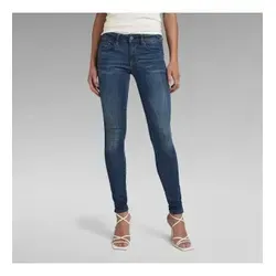 G-Star Damen Jeans Midge Zip Mid-Waist Skinny blau (26/34) - Stilvolle Five-Pocket-Jeans mit halb verdeckten Reißverschlüssen an den Gesäßtaschen. Bequemer mittelhoher Bund und enge Passform aus hochwertigem Denim für einen lässigen Look.