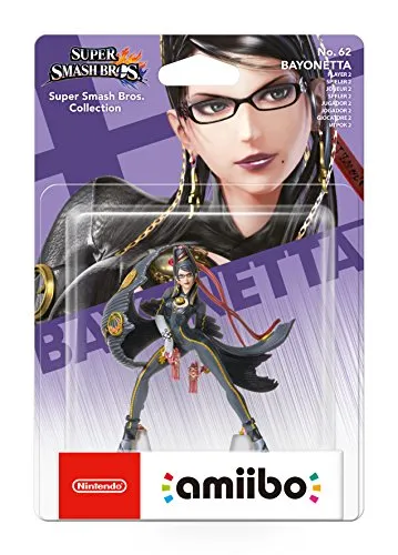 amiibo Smash Bayonetta Spieler 2 #62 - Interaktive Gaming-Figur für Nintendo Switch, bringt Bayonetta ins Spiel und ermöglicht neue Charaktere und Spielmodi durch NFC-Technologie.