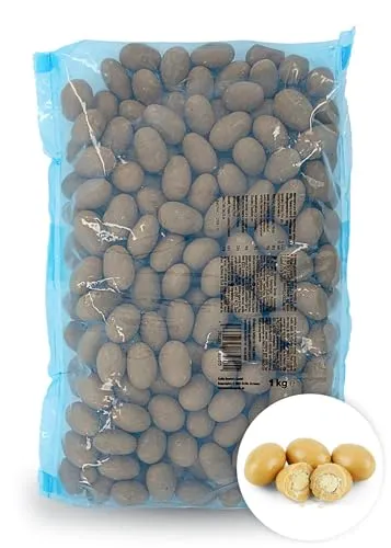 KoRo Karamell Schokoladen Mandeln mit Meersalz 1 kg - Schokoladenriegel, süß-salzige Mandeln mit echtem belgischen Schokoladengeschmack und 9,3 g Protein pro 100 g – ideal für Genussmomente!