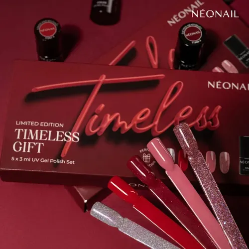 NÉONAIL UV Nagellack Set - Gel Nägel Set TIMELESS GIFT - Mehrfarbiges Nagellack Set für atemberaubende Maniküre und Pediküre. Enthält alles für perfekte Gel-Nägel, ideal für kreative Nageldesigns.
