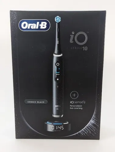 Oral-B iO 10 Black - Smarte elektrische Zahnbürste - Elektrische Zahnbürste mit 3D-Tracking und persönlichem Feedback, ideal für optimale Zahn- und Zahnfleischpflege. Inklusive aufladbarem Reiseetui für unterwegs.