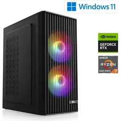 Gaming PC M12990H mit AMD Ryzen 7 5700X und NVIDIA RTX 5060 - Leistungsstarker Gaming-PC für intensive Sessions! Genießen Sie flüssige Framerates und beeindruckende Details mit modernster Technik und 32 GB RAM.