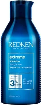 Redken Extreme Shampoo 500 ml - Mildes Shampoo für bis zu 96% stärkeres Haar, ideal zur Pflege und Stärkung. Perfekt für geschädigtes Haar, in Kombination mit Redken Extreme Conditioner und Haarmaske.