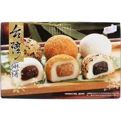 Yuki & Love Mochi gemischt 450g Family Box - Sonstige Süßigkeiten, köstliche Mischung aus Sesam-, Erdnuss- und Adzukibohnen-Reiskuchen für ein einzigartiges Geschmackserlebnis.